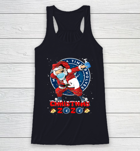 Minnesota Timberwolves Funny Santa Claus Dabbing Christmas 2020 NBA Racerback Tank 7