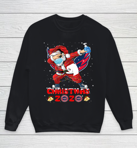 Washington Capitals Funny Santa Claus Dabbing Christmas 2020 NHL Youth Sweatshirt