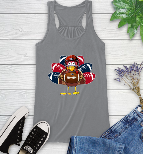 New England Patriots Turkey Thanksgiving Day Racerback Tank 5