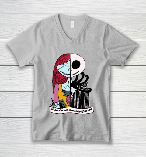 Jack and Sally  Blink 182 I Miss You V-Neck T-Shirt 2