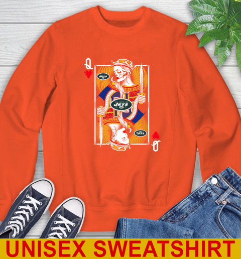 NFL Football New York Jets The Queen Of Hearts Card Shirt Sweatshirt 3