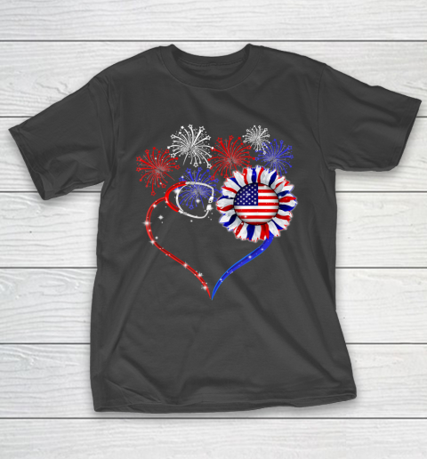 Patriotic Nurse 4th Of July American Flag Independence Day T-Shirt