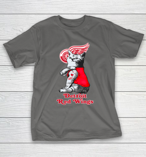 NHL My Cat Loves Detroit Red Wings Hockey T-Shirt 8