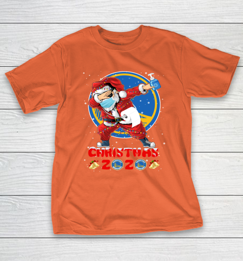 Golden State Warriors Funny Santa Claus Dabbing Christmas 2020 NBA T-Shirt 4
