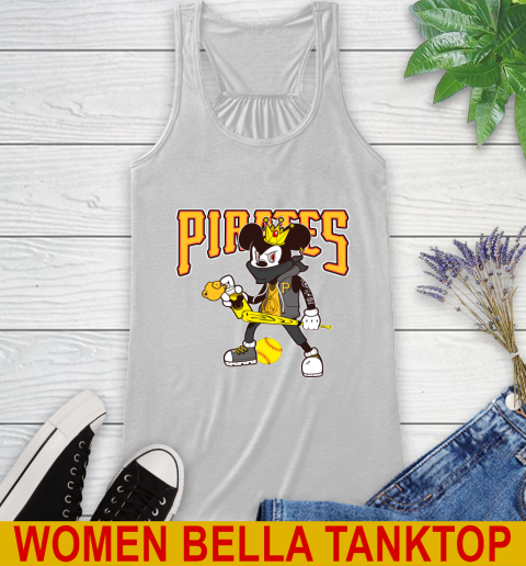 Pittsburgh Pirates MLB Baseball Mickey Peace Sign Sports Racerback Tank