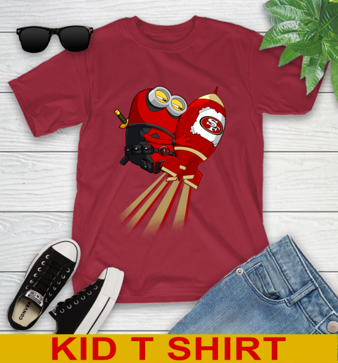 NFL Football San Francisco 49ers Deadpool Minion Marvel Shirt Youth T-Shirt 12