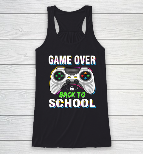 Back to School Funny Game Over Teacher Student Racerback Tank 1