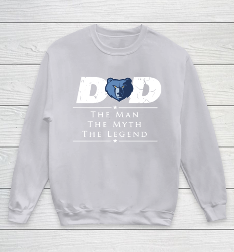 Memphis Grizzlies NBA Basketball Dad The Man The Myth The Legend Youth Sweatshirt 3