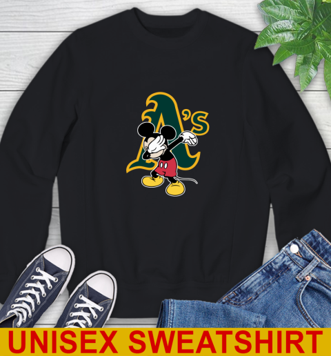 Oakland Athletics MLB Baseball Dabbing Mickey Disney Sports Sweatshirt 2