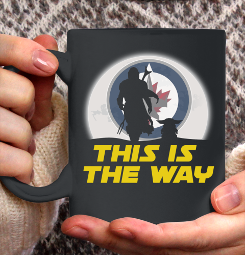 Winnipeg Jets NHL Ice Hockey Star Wars Yoda And Mandalorian This Is The Way Ceramic Mug 11oz 2
