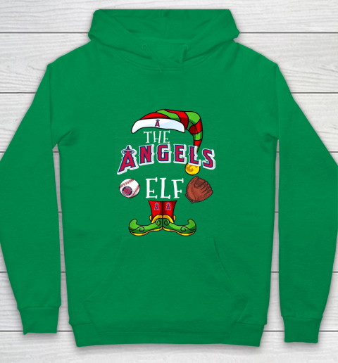 Los Angeles Angels Christmas ELF Funny MLB Youth Hoodie 4