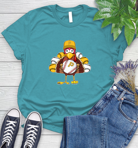 Pittsburgh Pirates Turkey thanksgiving Women's T-Shirt 12