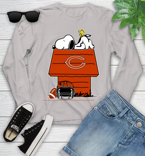 Chicago Bears NFL Football Snoopy Woodstock The Peanuts Movie Youth Long Sleeve 12