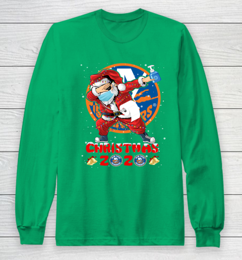 New York Islanders Funny Santa Claus Dabbing Christmas 2020 NHL Long Sleeve T-Shirt 4