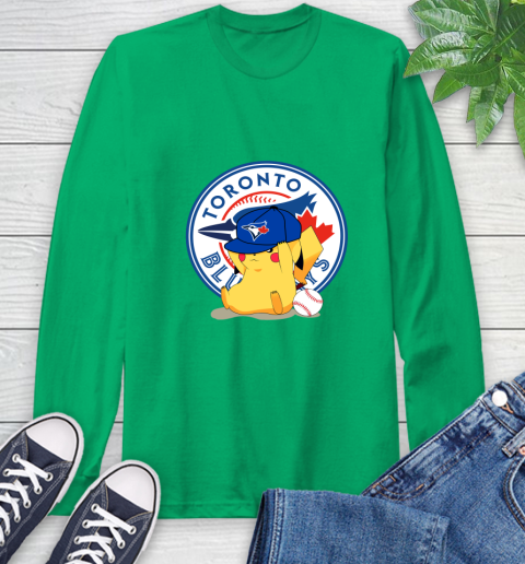 MLB Pikachu Baseball Sports Toronto Blue Jays Long Sleeve T-Shirt 7
