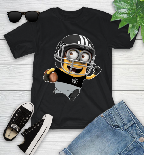 NFL Oakland Raiders Minions Disney Football Sports Youth T-Shirt 2