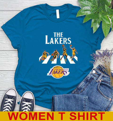 NBA Basketball Los Angeles Lakers The Beatles Rock Band Shirt Women's T-Shirt 8