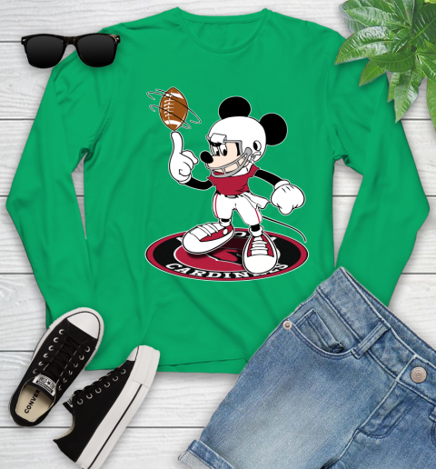 NFL Football Arizona Cardinals Cheerful Mickey Disney Shirt fish pond Youth Long Sleeve 6