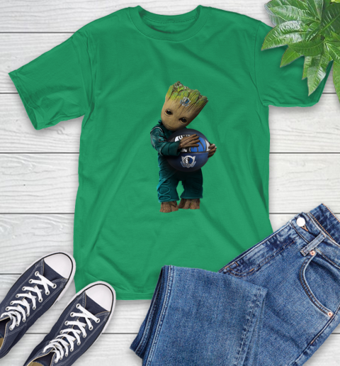 NBA Groot Guardians Of The Galaxy Basketball Sports Dallas Mavericks T-Shirt 7