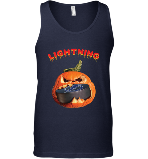 NHL Tampa Bay Lightning Halloween Pumpkin Hockey Sports 0UH3XXupsq9 unisex tank 17 95 151514 front navy