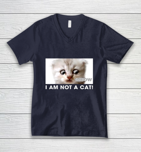 I am not a cat shirt funny video zoom call cat V-Neck T-Shirt 2