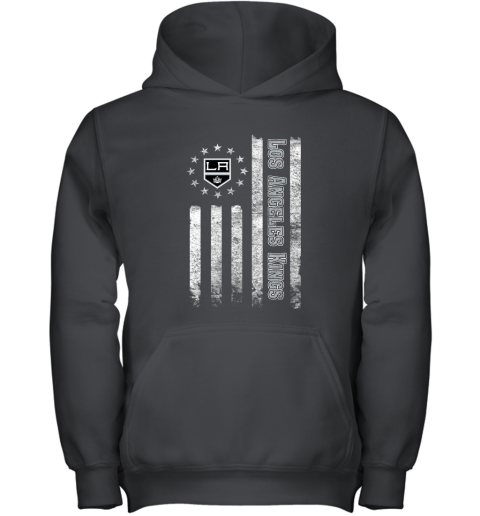 NHL American Flag Hockey Sports Los Angeles Kings Youth Hoodie