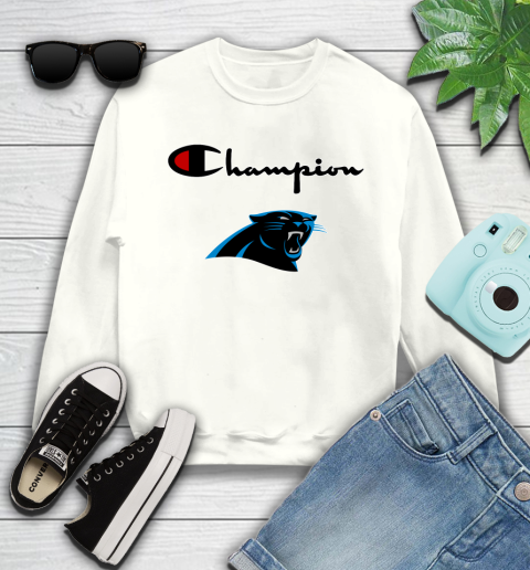 NFL Football Carolina Panthers Champion Shirt Youth Sweatshirt