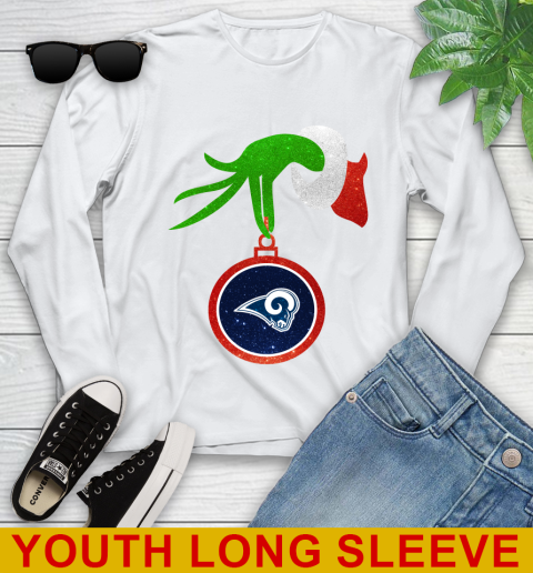 Los Angeles Rams Grinch Merry Christmas NFL Football Youth Long Sleeve