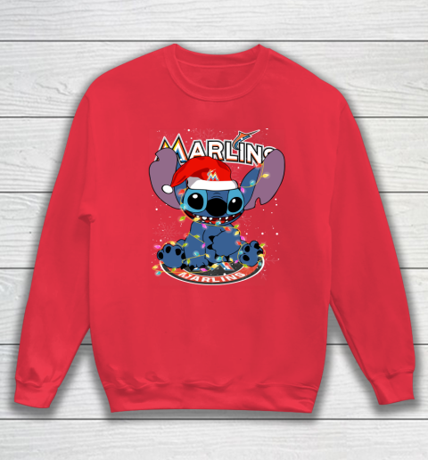 Miami Marlins MLB noel stitch Baseball Christmas Sweatshirt 6
