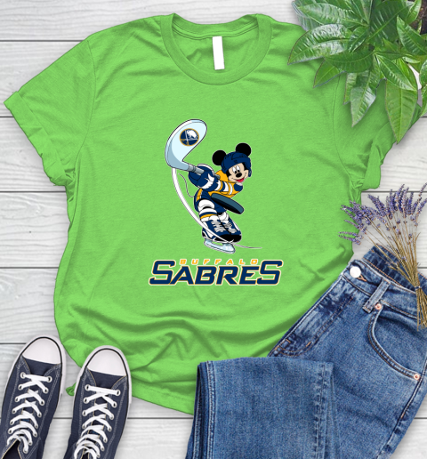 NHL Hockey Buffalo Sabres Cheerful Mickey Mouse Shirt Women's T-Shirt 10