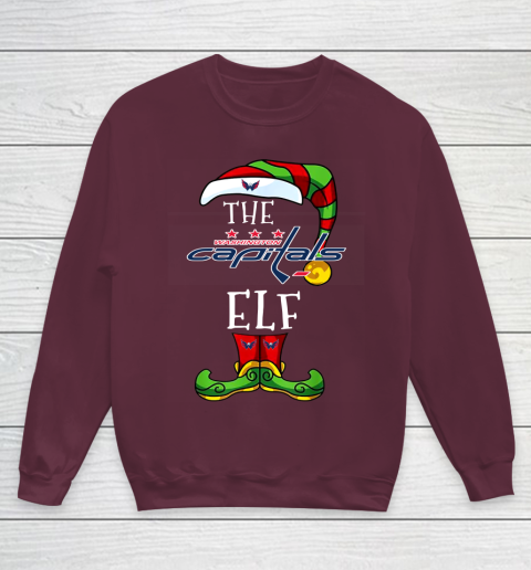 Washington Capitals Christmas ELF Funny NHL Youth Sweatshirt 4
