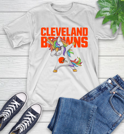 Cleveland Browns NFL Football Funny Unicorn Dabbing Sports T-Shirt 13