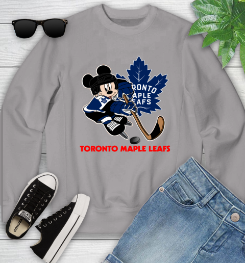 NHL Toronto Maple Leafs Mickey Mouse Disney Hockey T Shirt Youth Sweatshirt 4