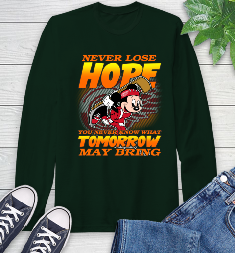 Detroit Red Wings NHL Hockey ootball Mickey Disney Never Lose Hope Long Sleeve T-Shirt 7