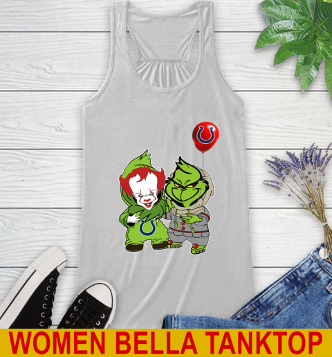 Indianapolis Colts Baby Pennywise Grinch Christmas NFL Football Racerback Tank