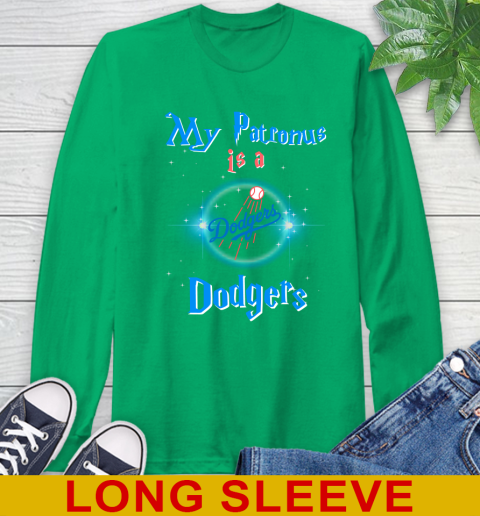 MLB Baseball Harry Potter My Patronus Is A Los Angeles Dodgers Long Sleeve T-Shirt 8
