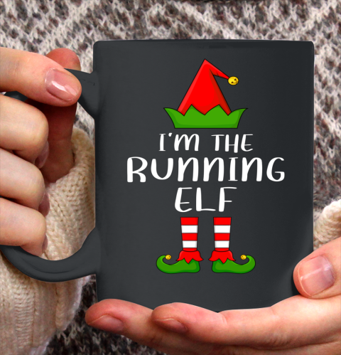 Funny Family Christmas Shirts I'm The Running Elf Christmas Ceramic Mug 11oz 2