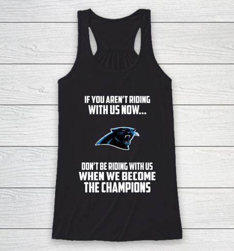 NFL Carolina Panthers Football We Become The Champions Racerback Tank
