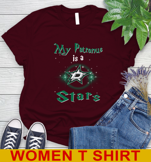 NHL Hockey Harry Potter My Patronus Is A Dallas Stars Women's T-Shirt 6