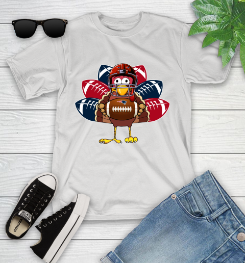 New England Patriots Turkey Thanksgiving Day Youth T-Shirt