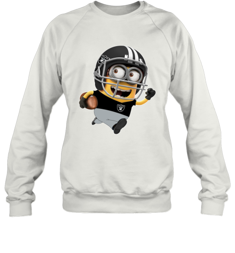 NFL Oakland Raiders Minions Disney Football Sports tQs7ORVRV7x sweatshirt 35 95 151514 front white