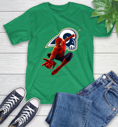 NFL Spider Man Avengers Endgame Football Los Angeles Rams T-Shirt 7