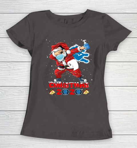Detroit Lions Funny Santa Claus Dabbing Christmas 2020 NFL Women's T-Shirt 7
