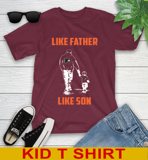 Philadelphia Flyers NHL Hockey Like Father Like Son Sports Youth T-Shirt 5