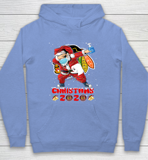 Chicago Blackhawks Funny Santa Claus Dabbing Christmas 2020 NHL Hoodie 8