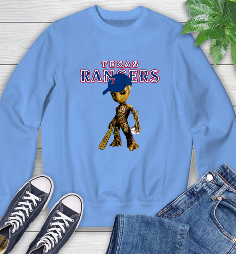 MLB Texas Rangers Groot Guardians Of The Galaxy Baseball Sweatshirt 11