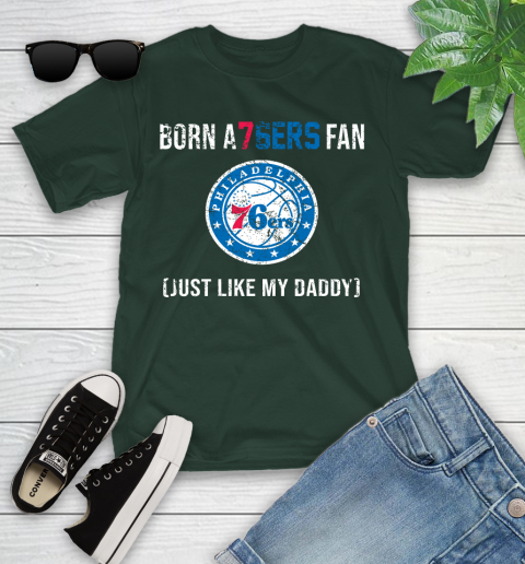 NBA Philadelphia 76ers Loyal Fan Just Like My Daddy Basketball Shirt Youth T-Shirt 4