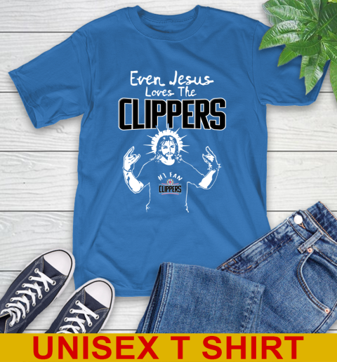 LA Clippers NBA Basketball Even Jesus Loves The Clippers Shirt T-Shirt 11