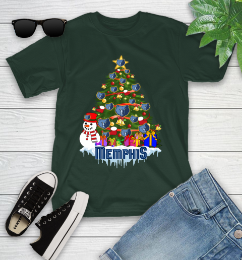 Memphis Grizzlies Merry Christmas NBA Basketball Sports Youth T-Shirt 5