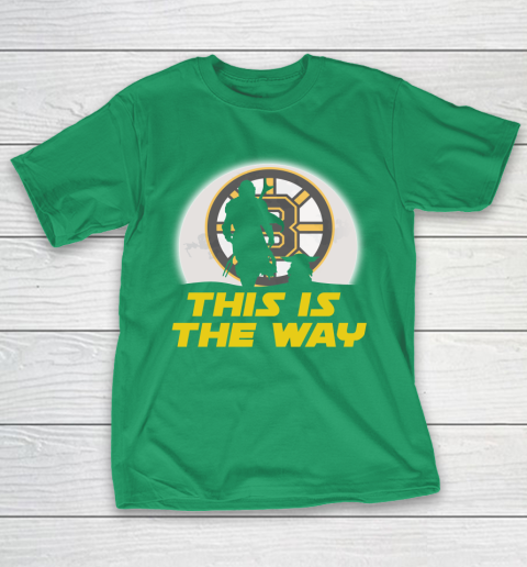 Boston Bruins NHL Ice Hockey Star Wars Yoda And Mandalorian This Is The Way T-Shirt 5